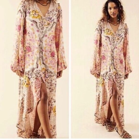 New Free People Marais Printed Midi Dress Size M NWT - Picture 1 of 7